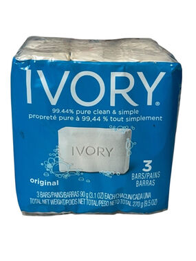 Vintage Original Ivory Bar Soap 3 Pack 9.5oz 99.44% Pure Clean Simple SEALED